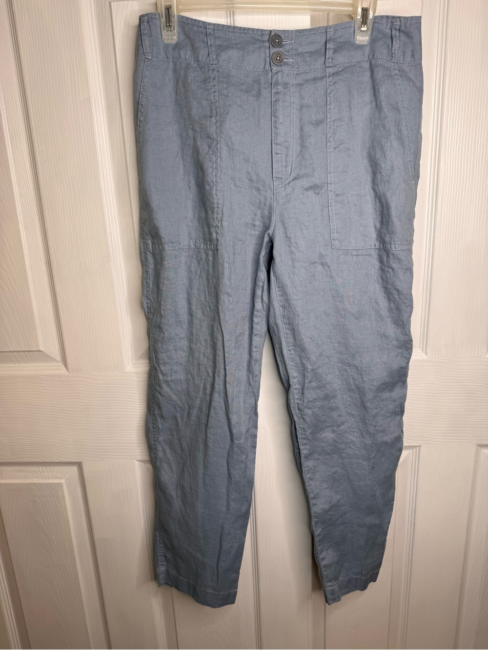 Lauren Ralph Lauren 100% Linen Pants Women’s Size 6 Blue Straight Leg